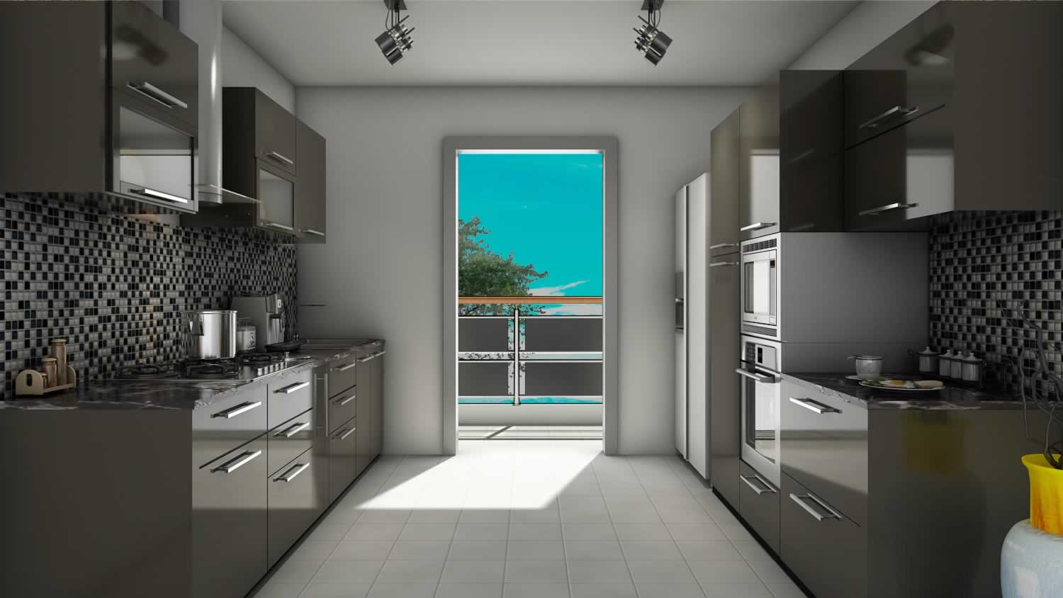 parallel modular kitchen design